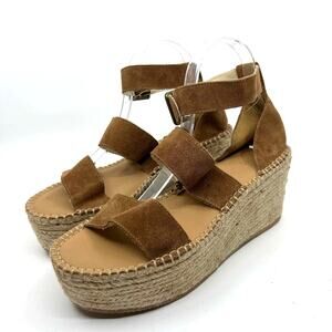 Soludos Palma Suede Espadrille Wedge Sandals Women's 10 US